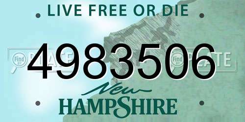 4983506 New Hampshire License Plate