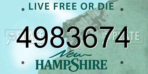 4983674 New Hampshire License Plate