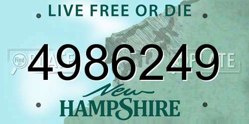 4986249 New Hampshire License Plate