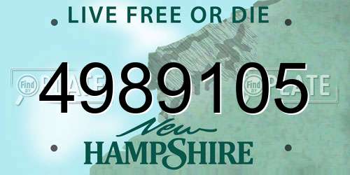 4989105 New Hampshire License Plate