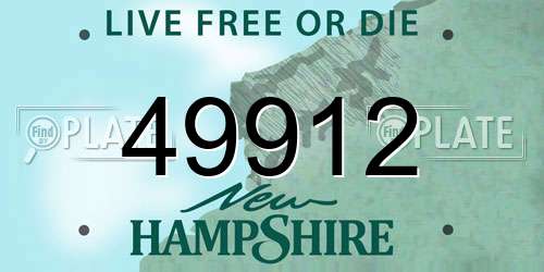 49912 New Hampshire License Plate