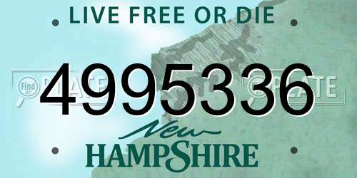 4995336 New Hampshire License Plate