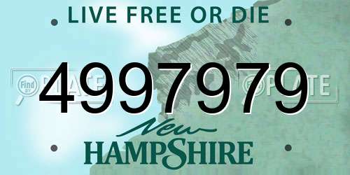 4997979 New Hampshire License Plate