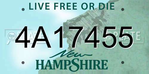 4A17455 New Hampshire License Plate