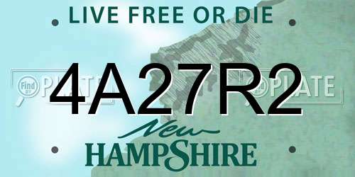 4A27R2 New Hampshire License Plate
