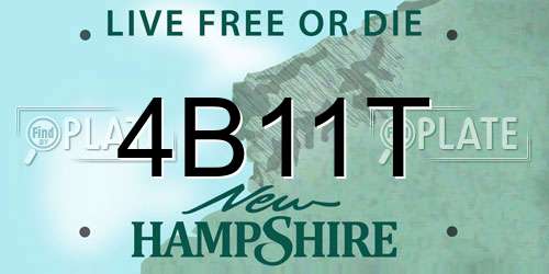 4B11T New Hampshire License Plate