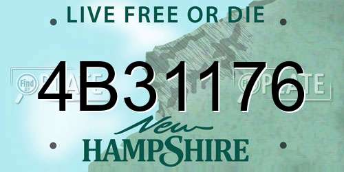 4B31176 New Hampshire License Plate
