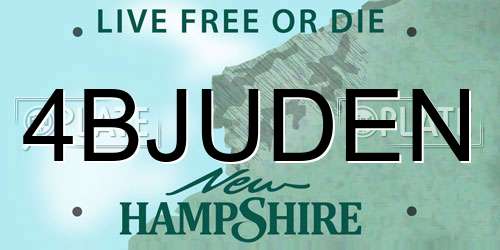 4BJUDEN New Hampshire License Plate