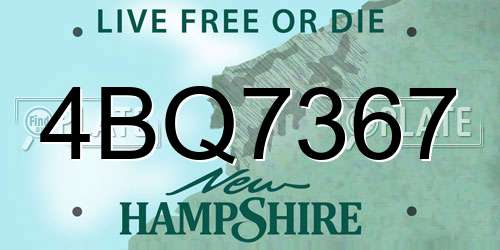 4BQ7367 New Hampshire License Plate