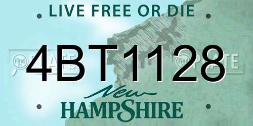 4BT1128 New Hampshire License Plate