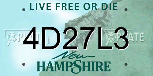 4D27L3 New Hampshire License Plate