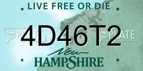 4D46T2 New Hampshire License Plate