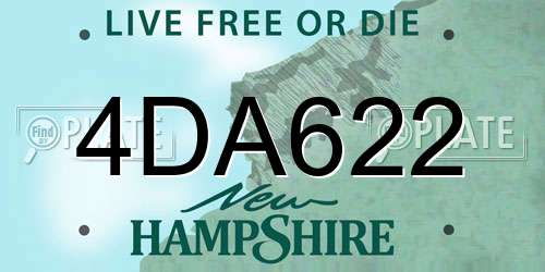 4DA622 New Hampshire License Plate