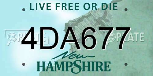 4DA677 New Hampshire License Plate