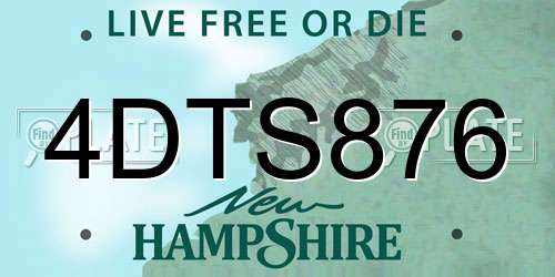 4DTS876 New Hampshire License Plate