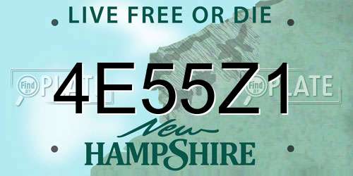 4E55Z1 New Hampshire License Plate