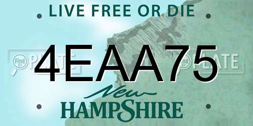 4EAA75 New Hampshire License Plate