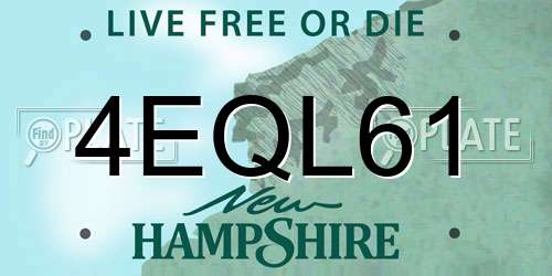 4EQL61 New Hampshire License Plate
