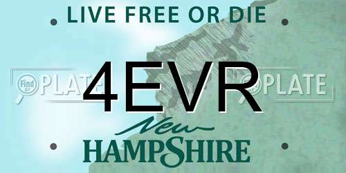 4EVR New Hampshire License Plate