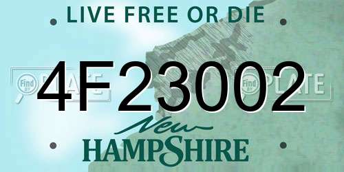 4F23002 New Hampshire License Plate