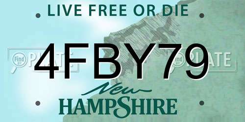4FBY79 New Hampshire License Plate