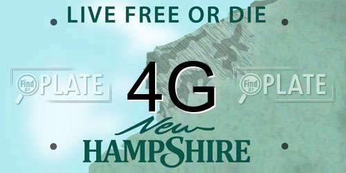 4G New Hampshire License Plate