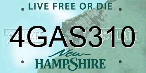 4GAS310 New Hampshire License Plate