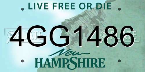 4GG1486 New Hampshire License Plate