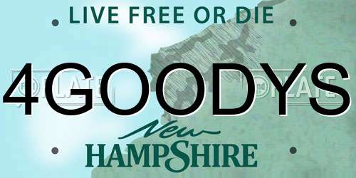 4GOODYS New Hampshire License Plate