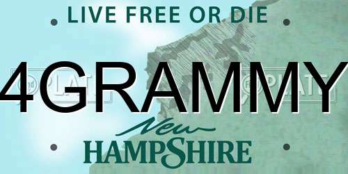 4GRAMMY New Hampshire License Plate