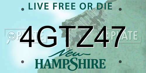 4GTZ47 New Hampshire License Plate