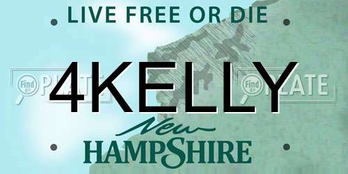 4KELLY New Hampshire License Plate