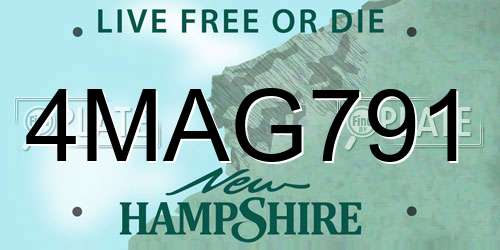 4MAG791 New Hampshire License Plate