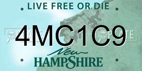 4MC1C9 New Hampshire License Plate