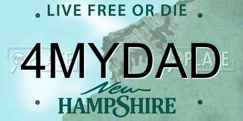 4MYDAD New Hampshire License Plate