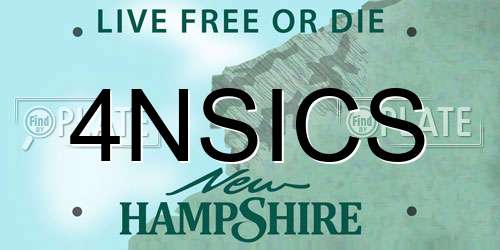 4NSICS New Hampshire License Plate