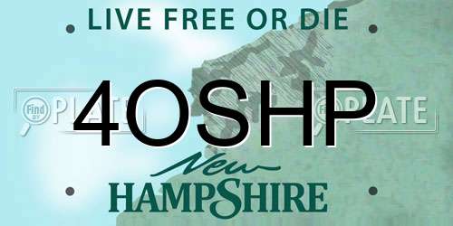 4OSHP New Hampshire License Plate