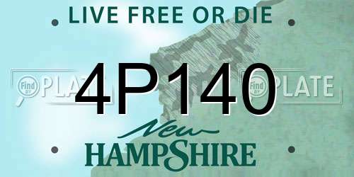 4P140 New Hampshire License Plate