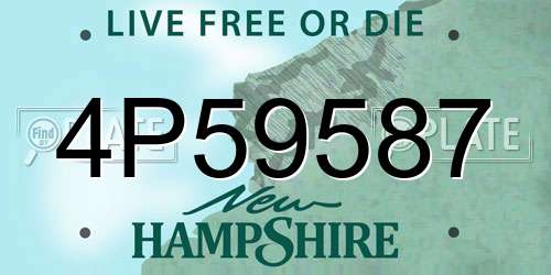 4P59587 New Hampshire License Plate