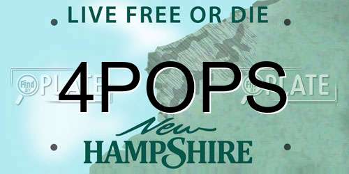 4POPS New Hampshire License Plate