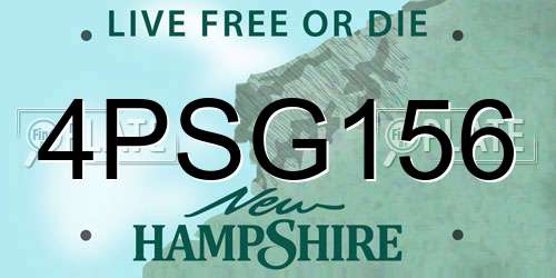 4PSG156 New Hampshire License Plate