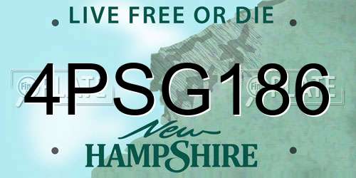 4PSG186 New Hampshire License Plate