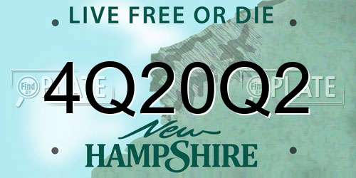 4Q20Q2 New Hampshire License Plate