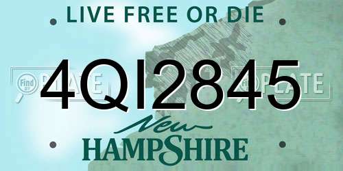 4QI2845 New Hampshire License Plate