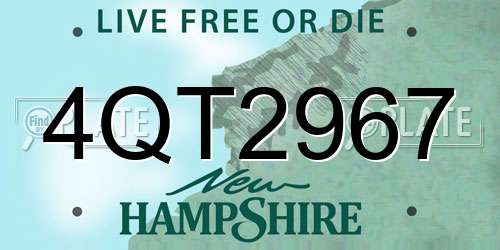 4QT2967 New Hampshire License Plate