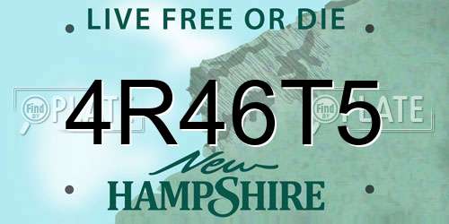 4R46T5 New Hampshire License Plate