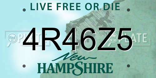 4R46Z5 New Hampshire License Plate