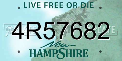 4R57682 New Hampshire License Plate