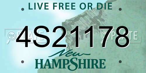 4S21178 New Hampshire License Plate