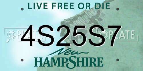 4S25S7 New Hampshire License Plate